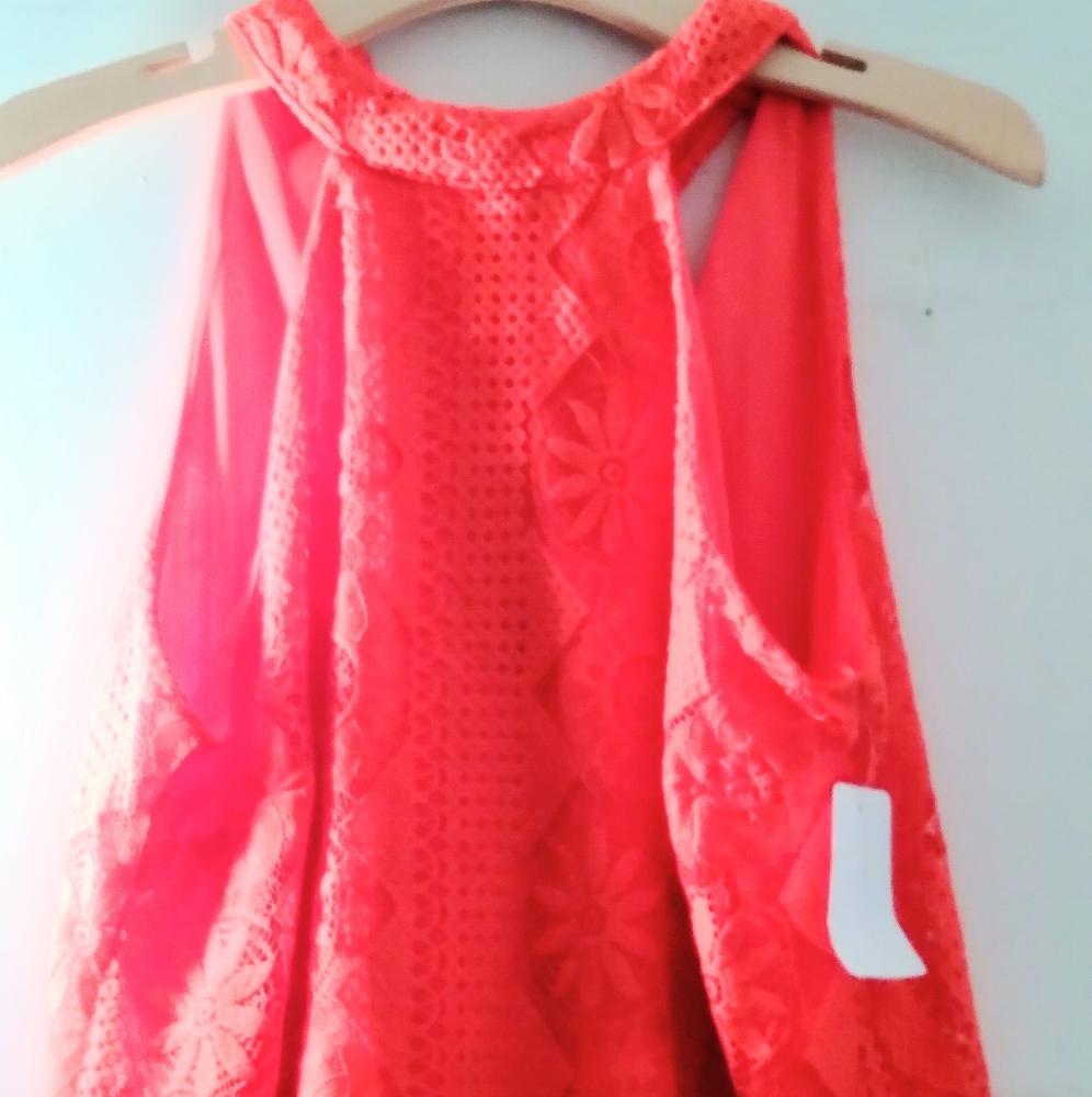 Dressy red halter top